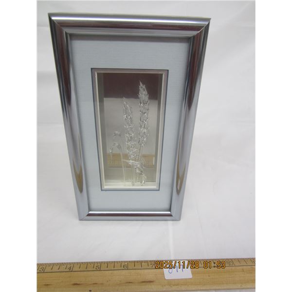 897. Hi End Crystal Wheat Sheafs in a Custom Frame Great Collectible