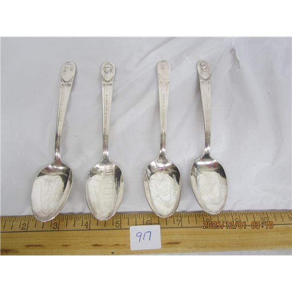 917. Lot of Antique Presidential Silver Plate Spoons