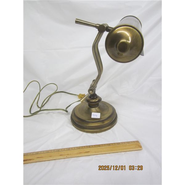 924. Vintage Brass Student's or Piano Lamp Fully Adjustable Working