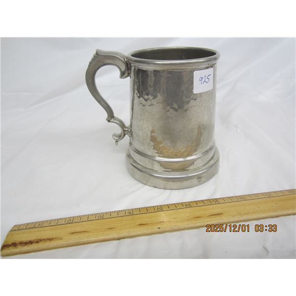 925. Antique Pewter Tankard Mug