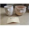 Image 1 : (2) Unglazed Pots with Faces