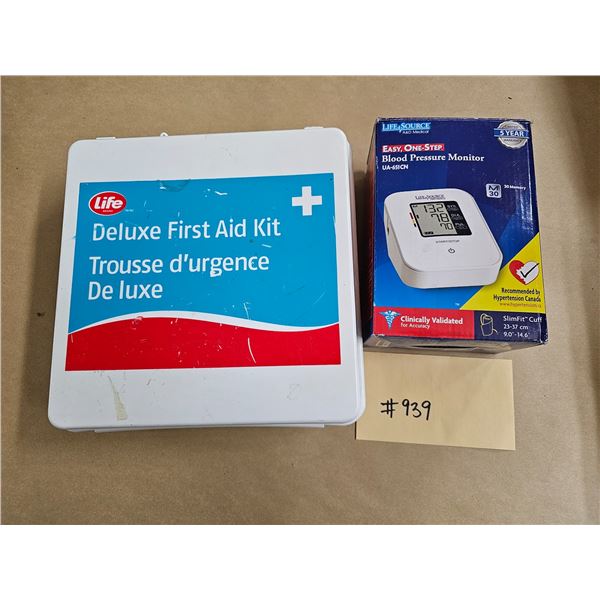 Blood Pressure Monitor (Working), First Aid Kit