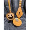 Image 1 : (2) Wooden Stringed Instruments, Coconut Karimba