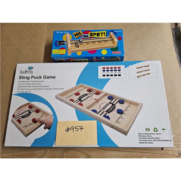 Sling Puck and "Hit the Spot" Games