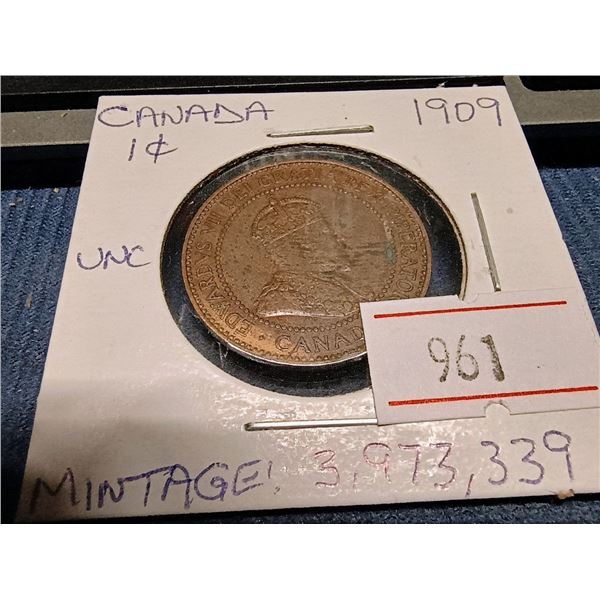 1909 Canadaa Large Cent. Uncirculated