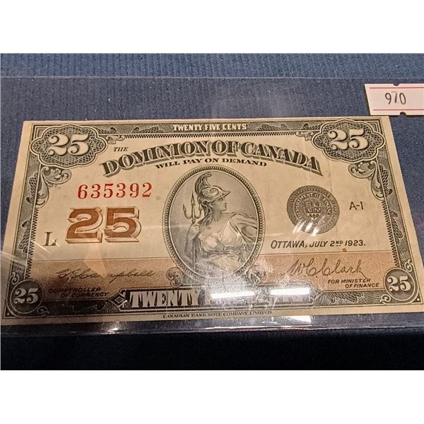 1923 Dominion of Canada Shinplaster. Campbell-Clark. 635392