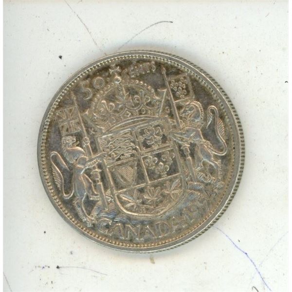 1954 Canada Silver 50 Cents.