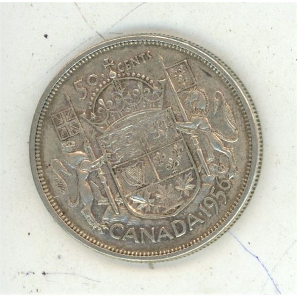 1956 Canada Silver 50 Cents.
