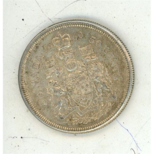 1960 Canada Silver 50 Cents.
