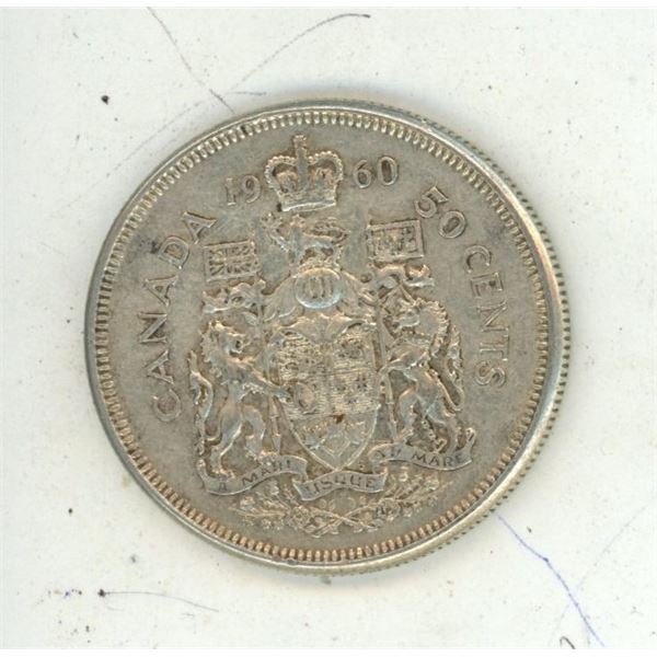 1960 Canada Silver 50 Cents.