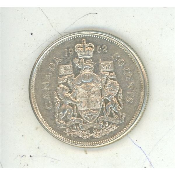1962 Canada Silver 50 Cents.