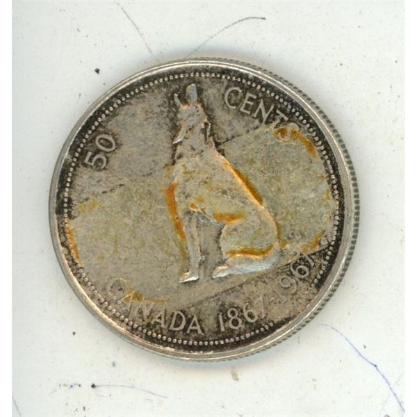 1967 Canada Silver 50 Cents.