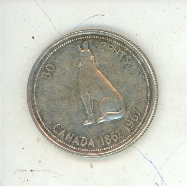 1967 Canada Silver 50 Cents.