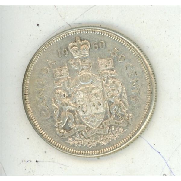 1960 Canada Silver 50 Cents.
