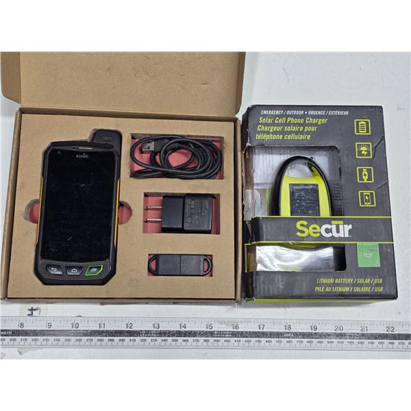 Sonim and solar cell phone charger