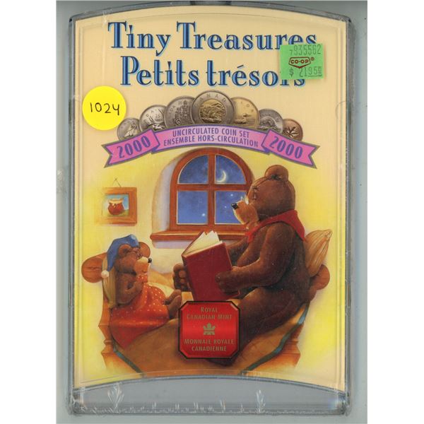 2000 Tiny Treasures Uncirculated Set. 7-coin set housed in its original unopened Royal Canadian Mint