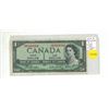 Image 1 : 1954 Modified Portrait $1 Replacement. Beattie-Rasminsky signatures. *B/M Replacement Prefix. BC-37b