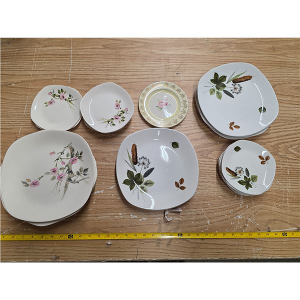 Lot of various dinner plates