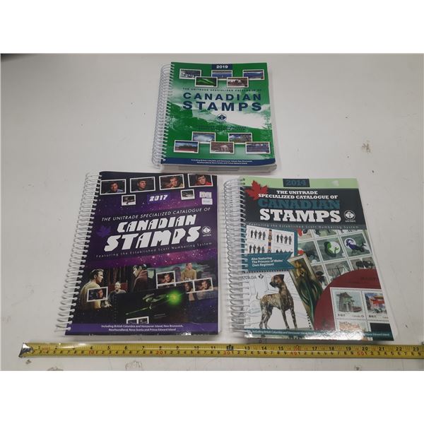 2014, 2017, 2019 Canadian Stamps Books.
