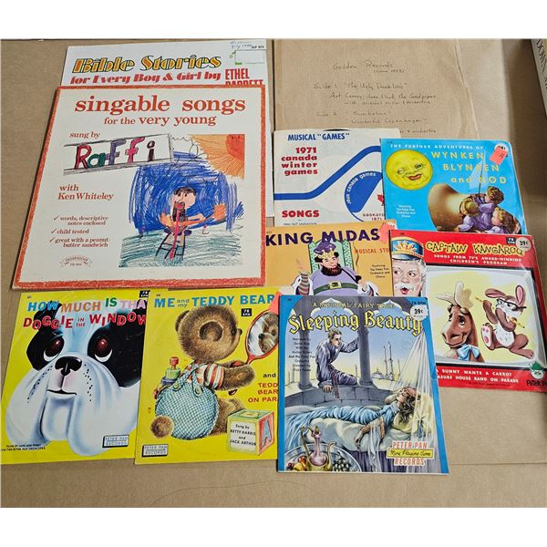 (10) Vintage Vinyl Children’s Records