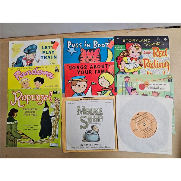 (9) Vintage Vinyl Children’s Records