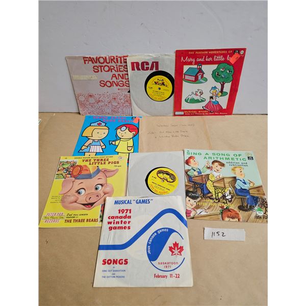 (9) Vintage Vinyl Children’s Records