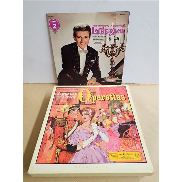 2 pk Liberace Vinyl Records, “Treasury of Great Operettas” (9 Records in Set)