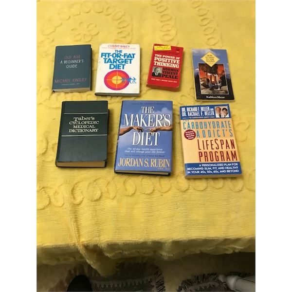 Books: Maker’s Diet (biblical), other diet books, How to Sh_t in the Woods, Power of Positi