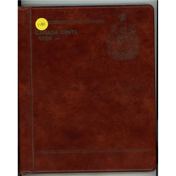 Binder of 1920-2002 Canada One Cents. (Missing 1922, 1923, 1925 and Total 87 Coins)