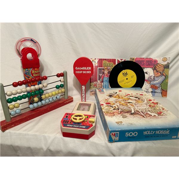 Vintage games- read Along records & Holly Hobby Puzzle