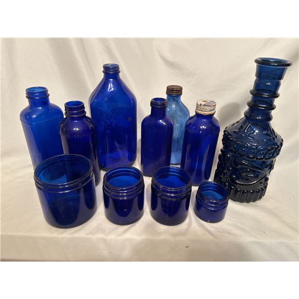 Cobalt Blue glass bottles 11-designed liquor bottle