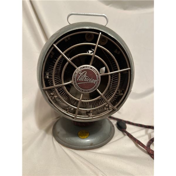 Metal 1950 Patrician Electric Fan WORKS !