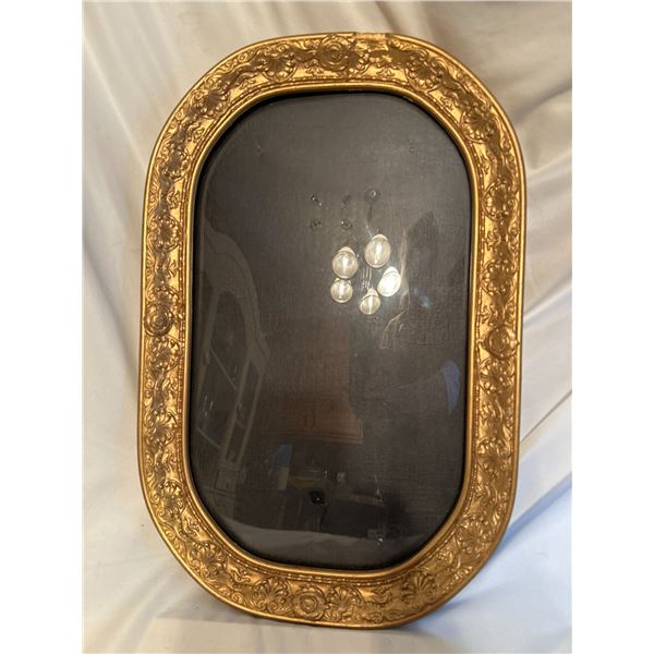 Gold painted Vintage bevelled glass picture frame