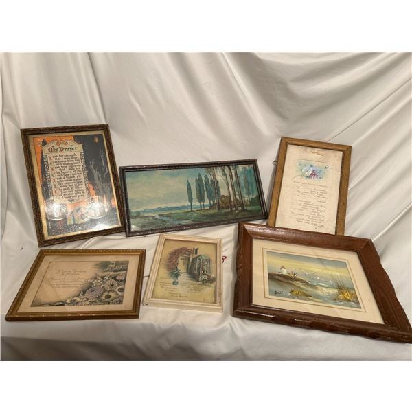 Frames CREWEL embroidery 19-1/2x21-1/2" titles Fan&Flowers