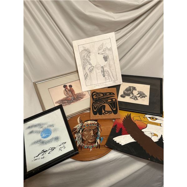 Variety of a traditional pictures -2 original signed