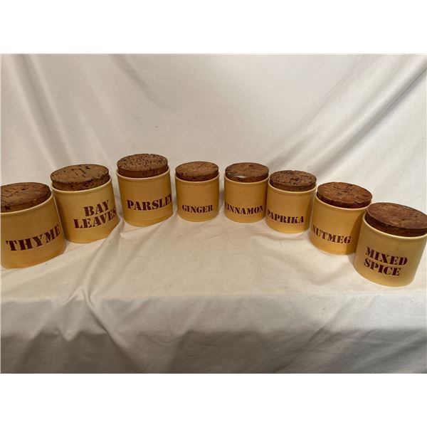 KILN Craft Ceramic Spice Jars England 1970's - 8