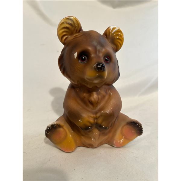 Ceramic 1950-1970 collectable Coin Bear Bank