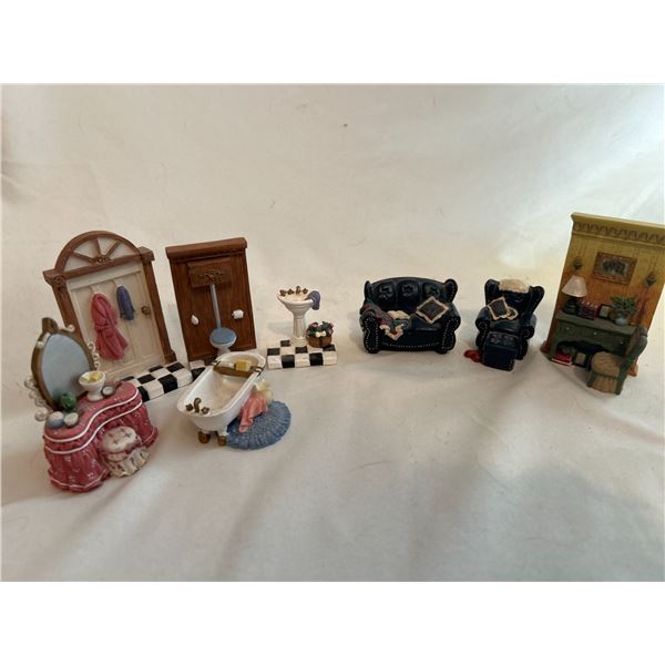 Miniatures bathroom & Livingroom collections