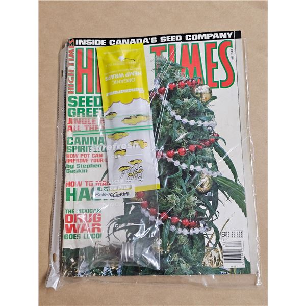 1996 "High Times" Magazine w/ Hemp Wraps and Seeds