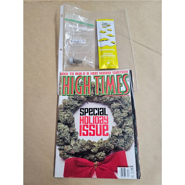 2000 "High Times" Magazine w/ Hemp Wraps and Seeds