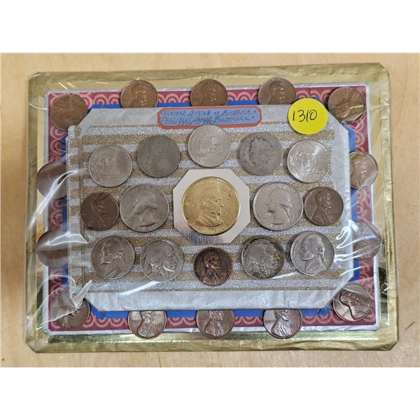 Assorted US Coins inc. Presidential Token "James Buchanan"