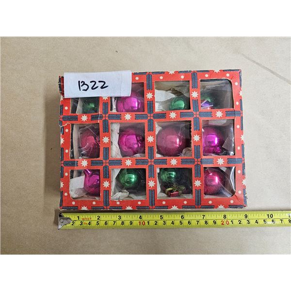 Vintage Christmas Ornaments in Box