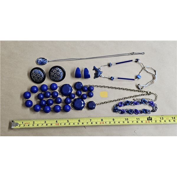 Assorted Fashion Jewelry, Blue