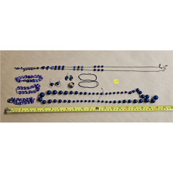 Assorted Fashion Jewelry, Blue