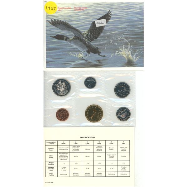 1992 Proof Like Set Includes Scarce 1992 Caribou 25 Cents