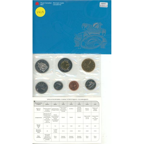 1999 Proof Like Set with Nunavut Toonie.