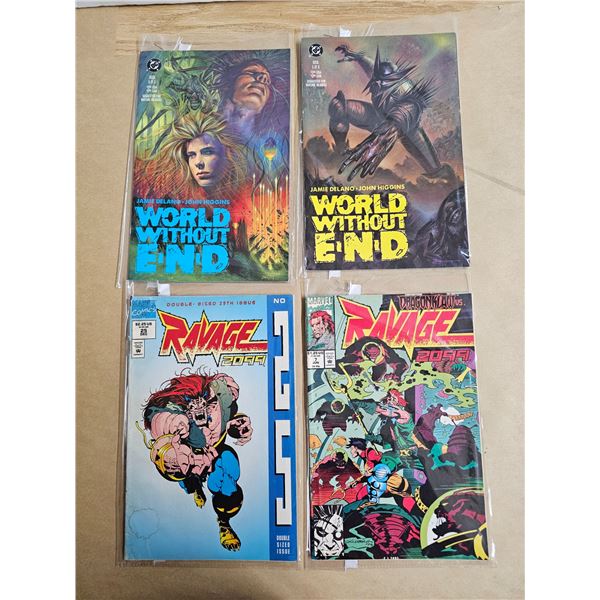 (4) Comic Books. (2) “World Without End” (Mature), (2) Ravage