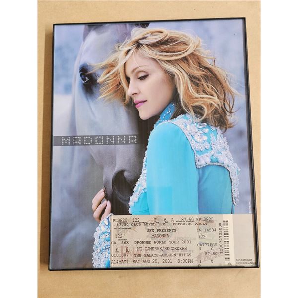 Madonna Picture w/ Concert Ticket Stub (Aug 2001 “Drowned World”)