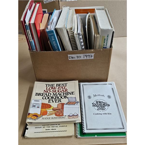 Box of Assorted Cookbooks