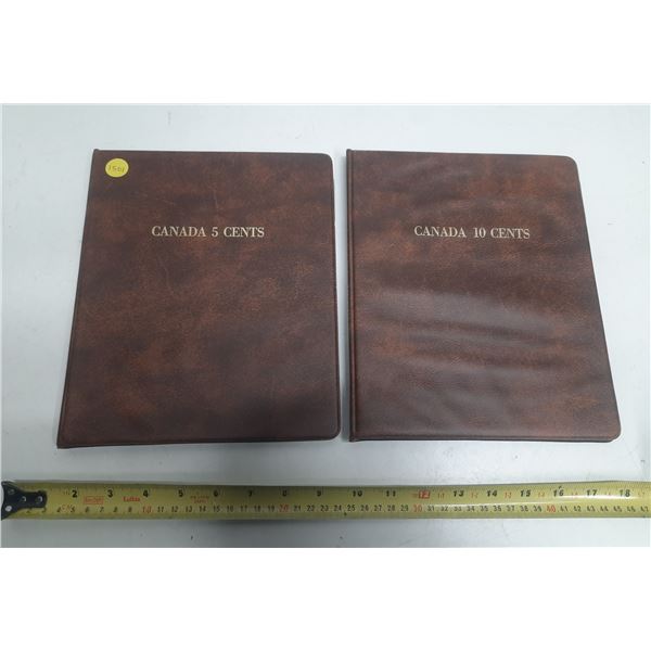 Canadian 5 and 10 Cents Empty Coin Albums.